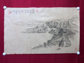 书画10088，四川画家【袁建军】钢笔画，传统山水画