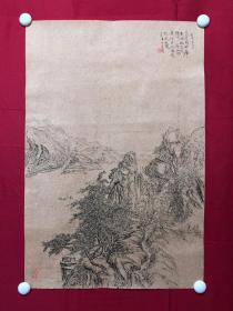 书画10093，四川画家【袁建军】钢笔画，传统山水画