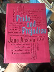 外语原版《傲慢与偏见》（pride and prejudice）皮面精装 简奥斯汀名著Jane Austen字云经典系列word classics中外合作出版的名著莲花纹embossing