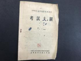 1956年中等专业学校招生考试大纲