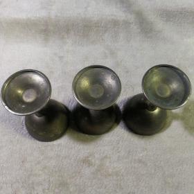 白铜老酒杯 三只