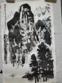 湖北已故著名画家辛石山水画作品