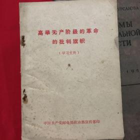 高举无产阶级的革命的批判旗帜（学习文件）