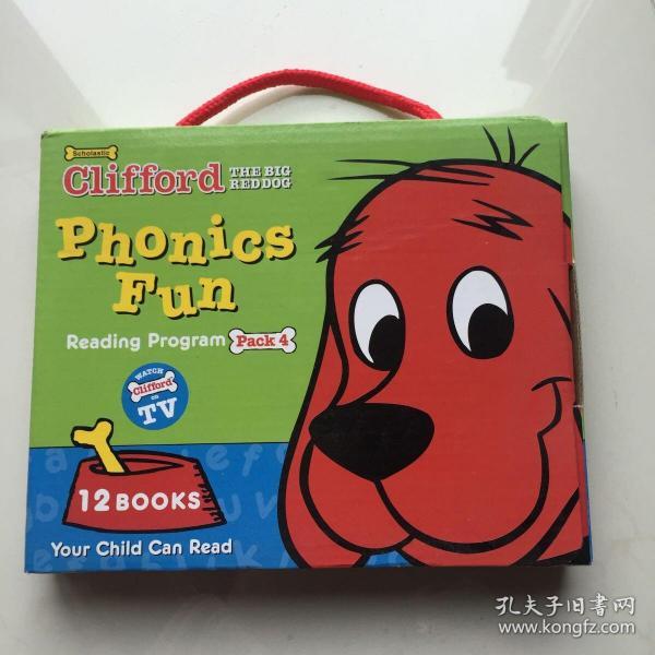 Clifford Phonics Fun Box Set #4 (Books + CD)  大红狗趣味自然拼读套装4，12册书附CD 