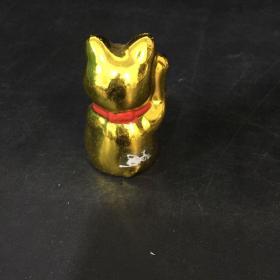 招财猫 工艺品 黄色【详见照片 品相自鉴】