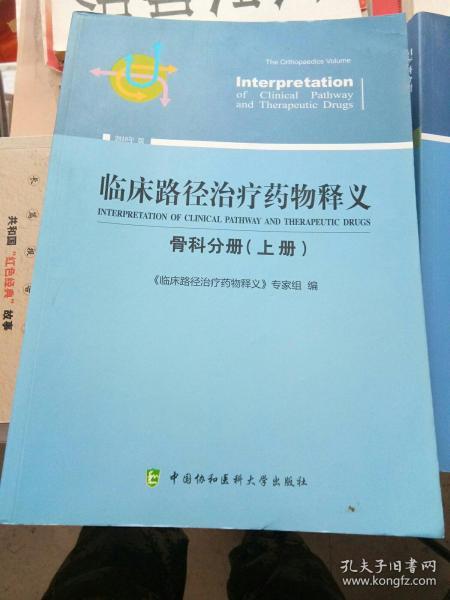 临床路径治疗药物释义：骨科分册（上册2018年版）