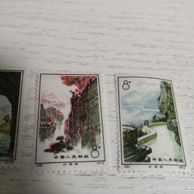邮票，1972年， 红旗渠。编号49-52，实物图品如图，   新1-1号邮夹内