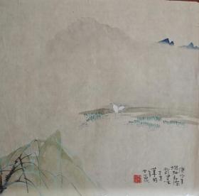 刘牧傳洵弟子杜杰早期山水画（保真）