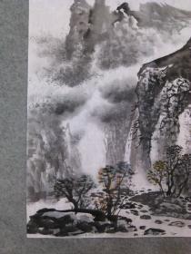 四川老画家 杨老 国画山水 蜀中山水 四尺整纸 画心原稿手绘真迹