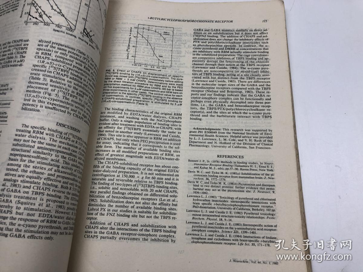 journal of neurochemistry 神经化学杂志 vol.44 1985