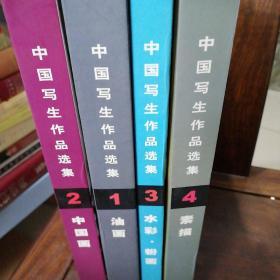 中国写生作品选集（全4册）中国画、水彩、油画、素描