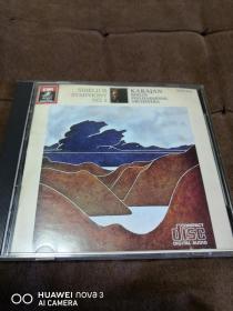 极品珍藏 東芝EMI 西贝柳斯-第二交响曲/卡拉扬 KARAJAN / SIBELIUS 日3800元凸字内圈黑三角对角钢字首版