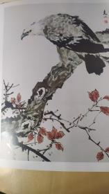 画页（散页印刷品）---国画--雄视、春山飞瀑【吴寒石】530