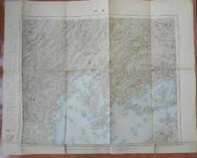 清末时期  明治四十二年  广岛彩印地图