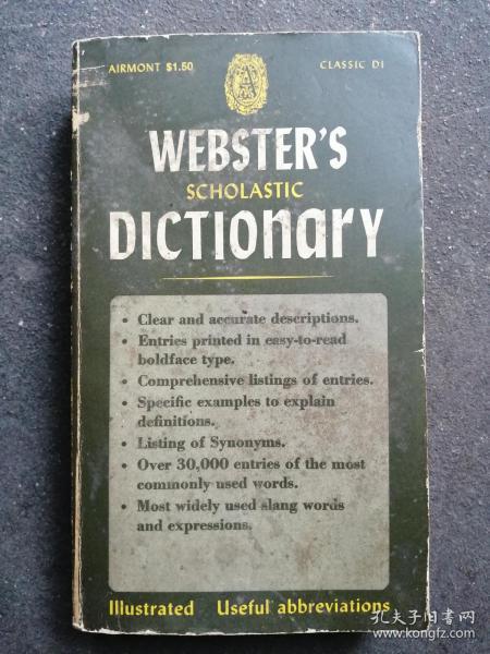 WEBSTER'S  SCHOLASTIC DICTIONARY（英文版）