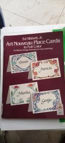 ART NOUVEAU PLACE CARDS IN  FUL COLOR