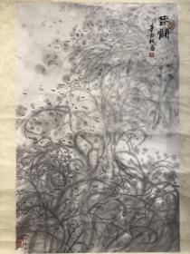 天台县画家，金富强 作品两幅。