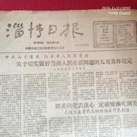 淄博日报1959年1月12日大跃进，小高炉，大炼钢铁