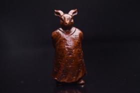 纯铜香插茶 兔