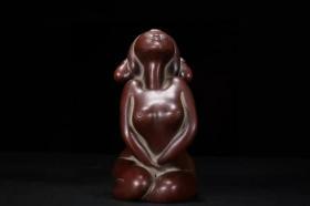 清中期紫砂雕塑（美女）1
