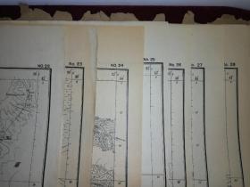 河西新疆五十万分一地图集     麻城 丁实存藏   1943年4月初版  43张齐全  无封套    国立中央大学理科研究所地理学部编制  此图绘制精确，彩色印刷，  稀见。