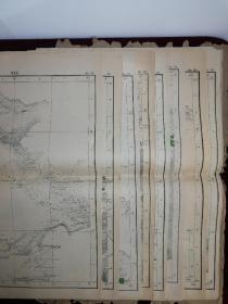 河西新疆五十万分一地图集     麻城 丁实存藏   1943年4月初版  43张齐全  无封套    国立中央大学理科研究所地理学部编制  此图绘制精确，彩色印刷，  稀见。