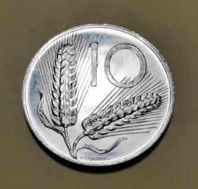 意大利硬币：1969年10里拉铝币