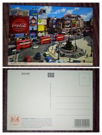 外国明信片，英国原版，皮卡迪利广场，品如图