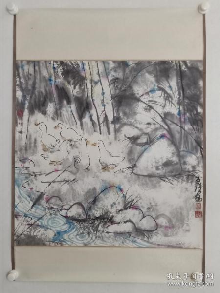 保真书画，唐惠溪国画一幅，纸本镜心，尺寸68×68cm