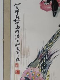 保真书画，天津名家邴玉林花鸟画一幅，纸本镜心，尺寸91.5×32cm