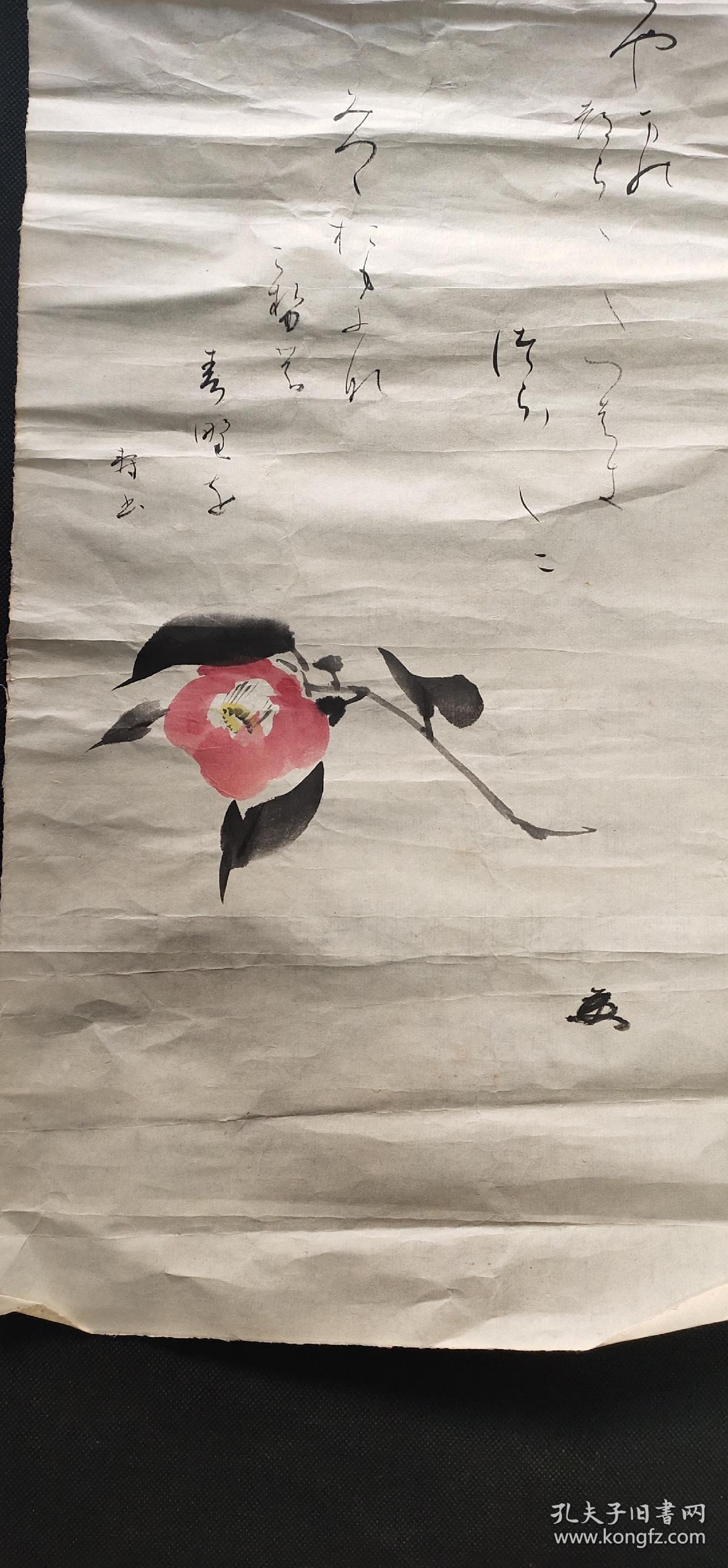 日本回流字画手绘花卉图软片D3168
