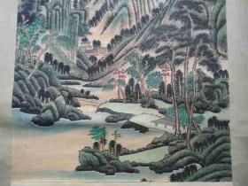 农村收的山水风景老画、