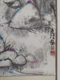 保真书画，唐惠溪国画一幅，纸本镜心，尺寸68×68cm