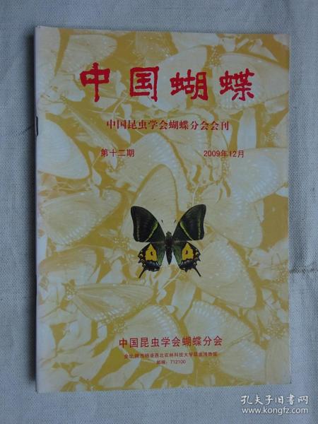 中国昆虫学会蝴蝶分会会刊《中国蝴蝶》第12期