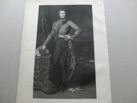 【百元包邮】《阿尔伯特王子殿下》（HIS ROYAL HIGHNESS PRINCE ALBERT）1848年 钢版画  源自艺术日志 纸张尺寸约28.4×23厘米（货号AJ0862）