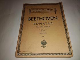 BEETHOVEN SONATAS FOR THE PIANO IN TWO BOOKS（民国英文版乐谱）