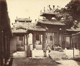 清代广州老照片，古寺庙，大尺寸，拍摄时间：1860年，老照片复制，限量编号版