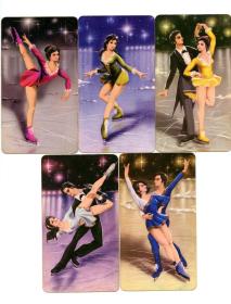 1981年年历卡、年历片—冰上芭蕾、冰上舞蹈（全套5枚 ）