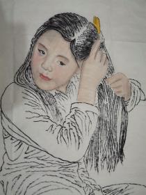 王有政作品画作（带照片合影），，，陕西国画院国家一级美术师。代表作《悄悄话》获五届全国美展二等奖，《捏扁食》、《倦旅图》分别获六届、七届全国美展铜奖。《王有政画集》由陕西人民美术出版社发行