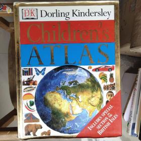 Dorling Kindersley Children's Atlas (fully revised and updated edition 2000) 英文原版 精装8开大画册 著名地理专业出版公司DK出品,内容丰富