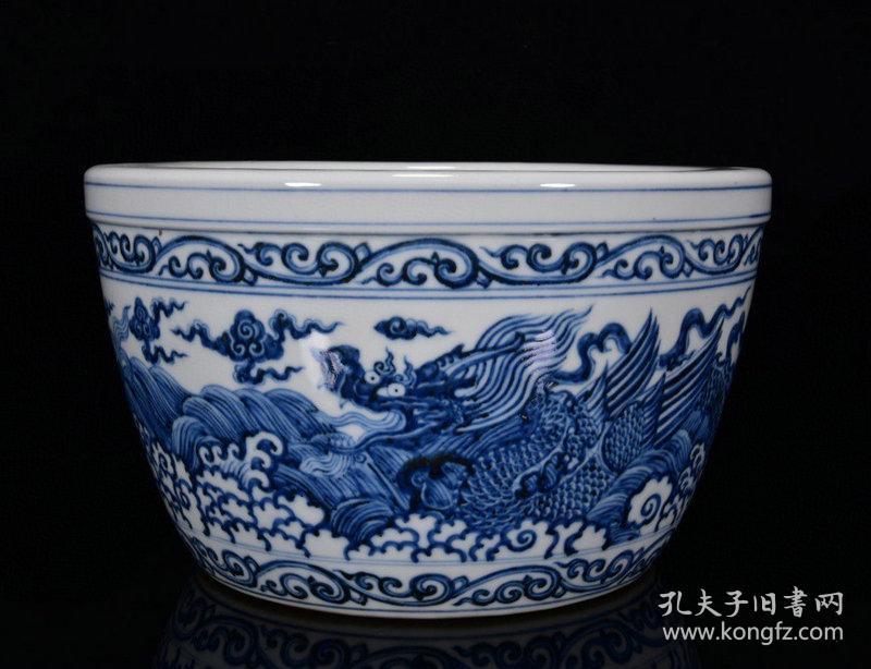 ★特价秒杀2888元★精品瓷器■【★★明宣德年青花海水龙纹缸
