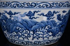 ★特价秒杀2888元★精品瓷器■【★★明宣德年青花海水龙纹缸