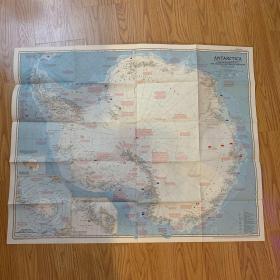 现货 national geographic美国国家地理地图1957年9月Antarctica 南极洲