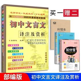 初中文言文全解一本通译注及赏析 初中文言文全解配套新版人教版部编教材 初一二三语文文言文中考文言文