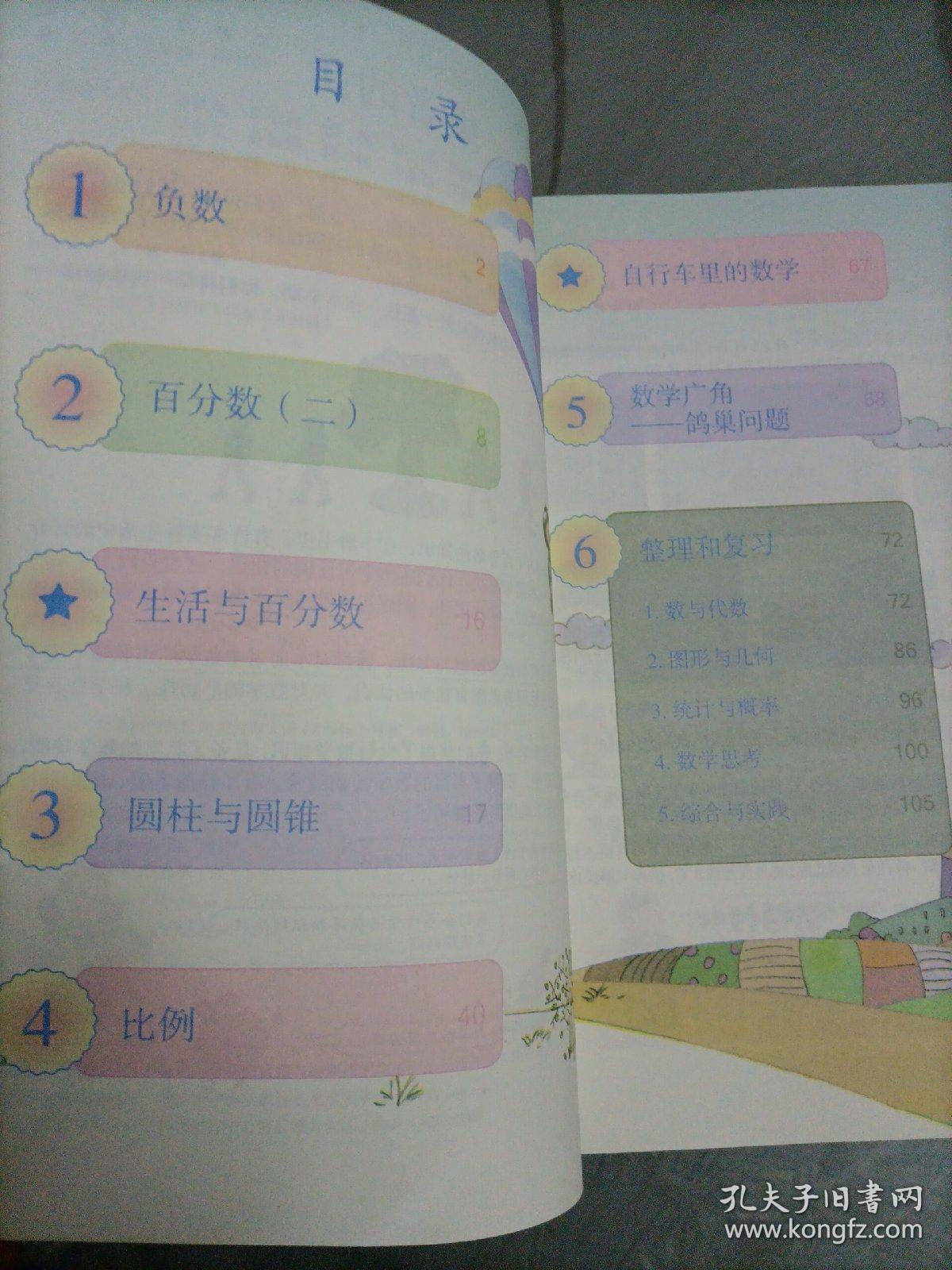 小学老版数学课本：数学六年级下册（人教版）