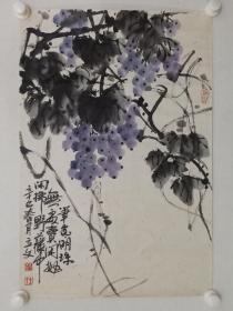 保真书画，北京画家赵立文《笔底明珠，，，》，纸本托片，尺寸68×46cm