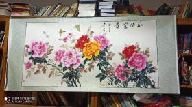写意中国画  牡丹  花开富贵 手绘