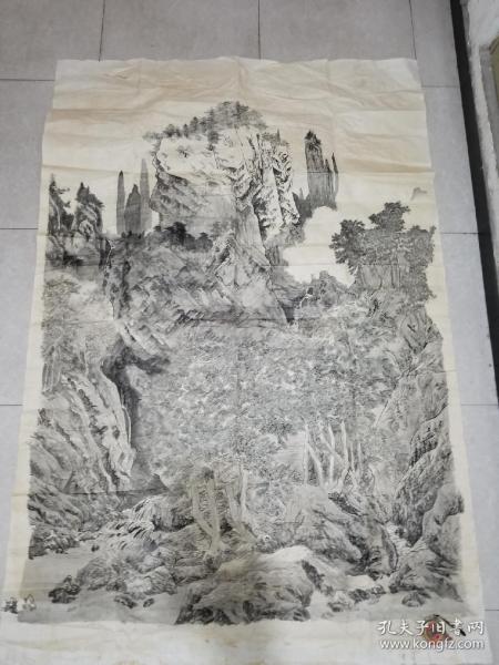 超大 无款 山水画（画工细腻）