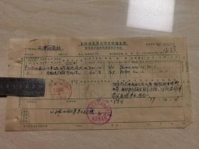 1979年长沙市百货公司票证单据  带有印章