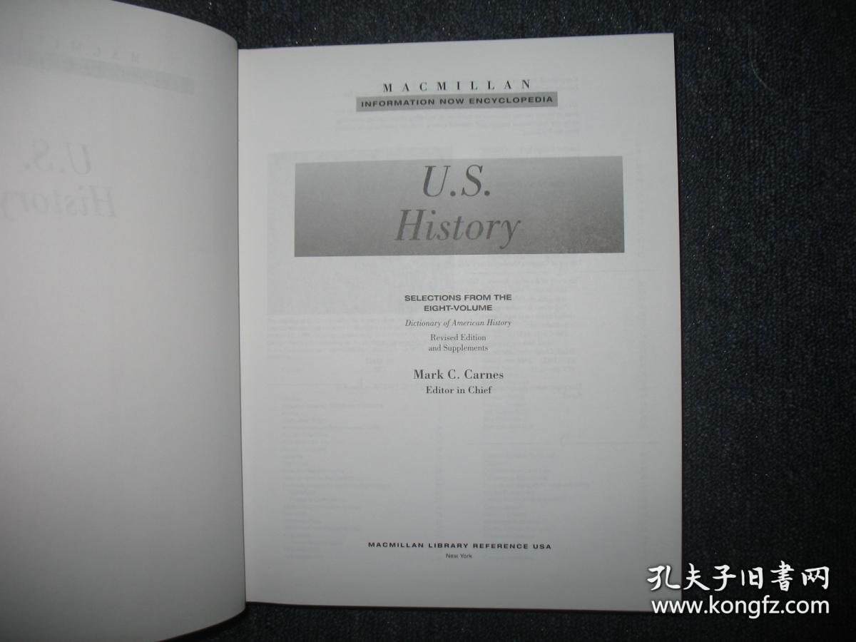 U.S.   HISTORY     by    MACMILLAN   16开大厚册